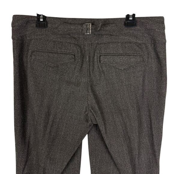Express Editor Pants Women 12R Gray Stretch Herringbone Mid-Rise Adjustable Back - Picture 6 of 16